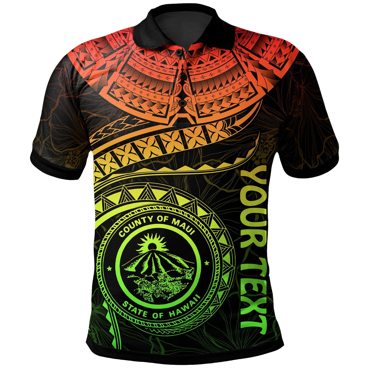 Polynesian Hawaii Custom Polo Shirt Maui Polynesian Waves (Reggae) Unisex Reggae - Polynesian Pride