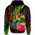 Tonga Polynesian Custom Hoodie Hibiscus and Banana Leaves Unisex Reggae - Polynesian Pride