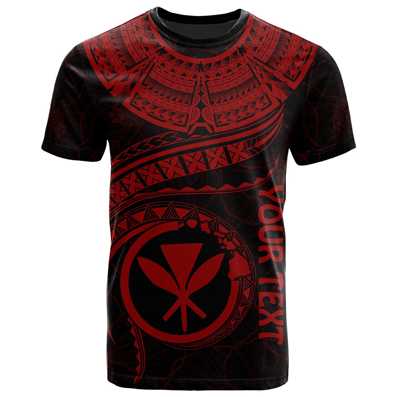 Polynesian Hawaii Kanaka Maoli Custom T Shirt Hawaiian Waves (Red) Unisex Red - Polynesian Pride