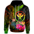 Polynesian Hawaii Kanaka Maoli Polynesian Custom Hoodie Hibiscus and Banana Leaves Unisex Reggae - Polynesian Pride