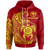 Hawaii Polynesian Custom Zip up Hoodie Vintage Polynesian Turtle (Red) Unisex Red - Polynesian Pride