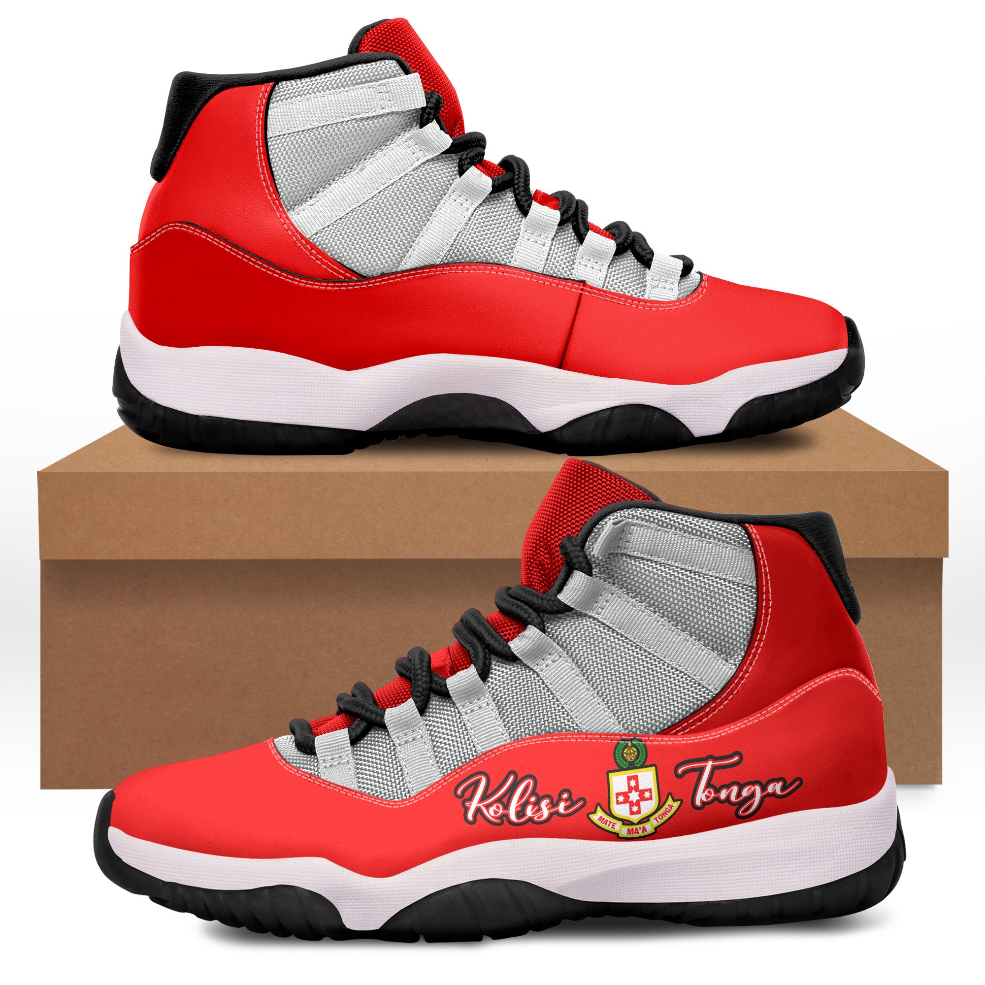 Kolisi Tonga Sneaker J.11 Style No.5 LT6 Red - Polynesian Pride