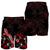 Tonga Polynesian Men's Shorts - Turtle With Blooming Hibiscus Red - Polynesian Pride