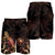 Hawaii Polynesian Men's Shorts - Turtle With Blooming Hibiscus Gold - Polynesian Pride