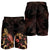 Tonga Polynesian Men's Shorts - Turtle With Blooming Hibiscus Gold - Polynesian Pride