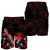 Wallis and Futuna Polynesian Men's Shorts - Turtle With Blooming Hibiscus Red - Polynesian Pride