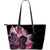 Hawaii Classic Hibiscus Pink Large Leather Tote Black - Polynesian Pride