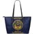 Marshall Islands Passport Large Leather Tote Bag Blue - Polynesian Pride