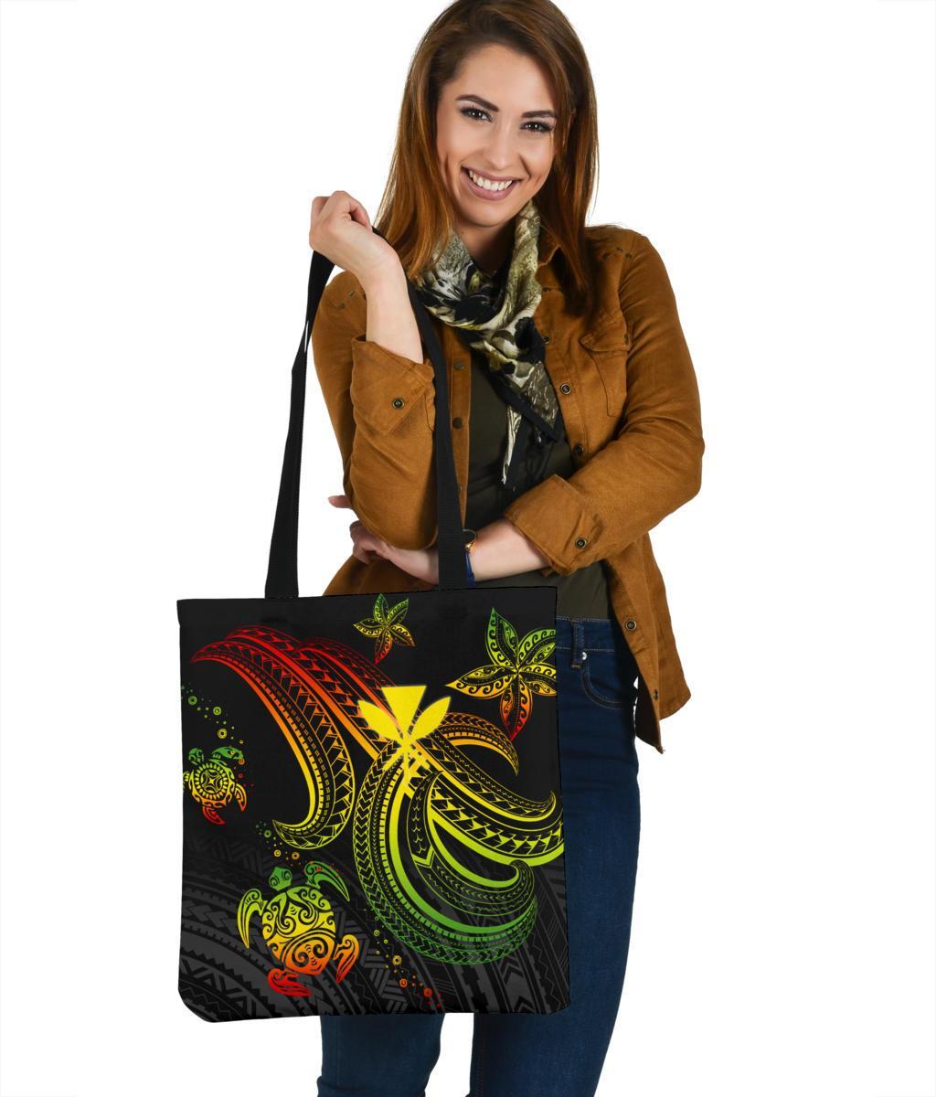 Hawaii Tote Bags - Reggae Turtle Tote Bag One Size Reggae - Polynesian Pride