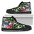 Samoa High Top Shoes White - Turtle Plumeria Banana Leaf Unisex Black - Polynesian Pride