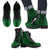 Guam Leather Boots - Tribal Green Green - Polynesian Pride