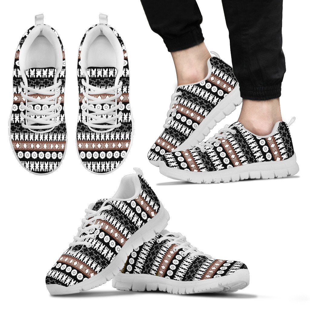 Fiji Tapa Sneakers - A0 Kid's Sneakers - White Sole - Polynesian Pride