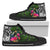 Kosrae High Top Shoes - Turtle Plumeria Banana Leaf Unisex Black - Polynesian Pride