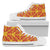 Polynesian High Top Shoe Orange Womens High Top White - Polynesian Pride