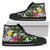 Tokelau High Top Shoes White - Turtle Plumeria Banana Leaf Unisex Black - Polynesian Pride