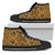 Polynesian High Top Shoe Yellow Black Mens High Top - Black - 2 White - Polynesian Pride