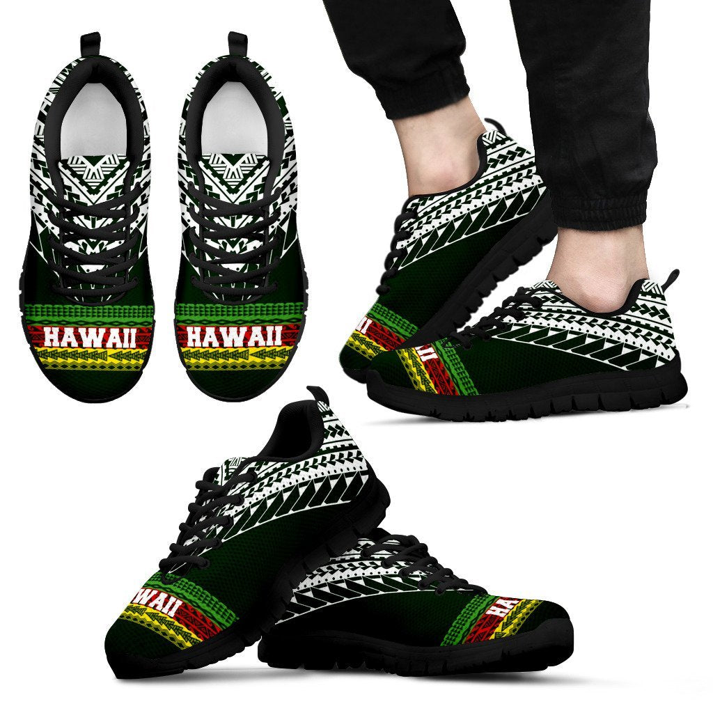 Hawaii Athletic Sneakers - Hawaii Polynesian Tattoo (Black/White versions) - A0 Unisex Black - Polynesian Pride