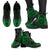 Hawaii Leather Boots - Tribal Green - Polynesian Pride