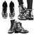 Marshall Islands Leather Boots - Polynesian Tattoo Black - Polynesian Pride