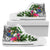 Cook Islands High Top Shoes White - Turtle Plumeria Banana Leaf Unisex White - Polynesian Pride