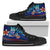 Fiji Custom Personalised High Top Shoes Blue - Vintage Tribal Mountain Unisex Black - Polynesian Pride