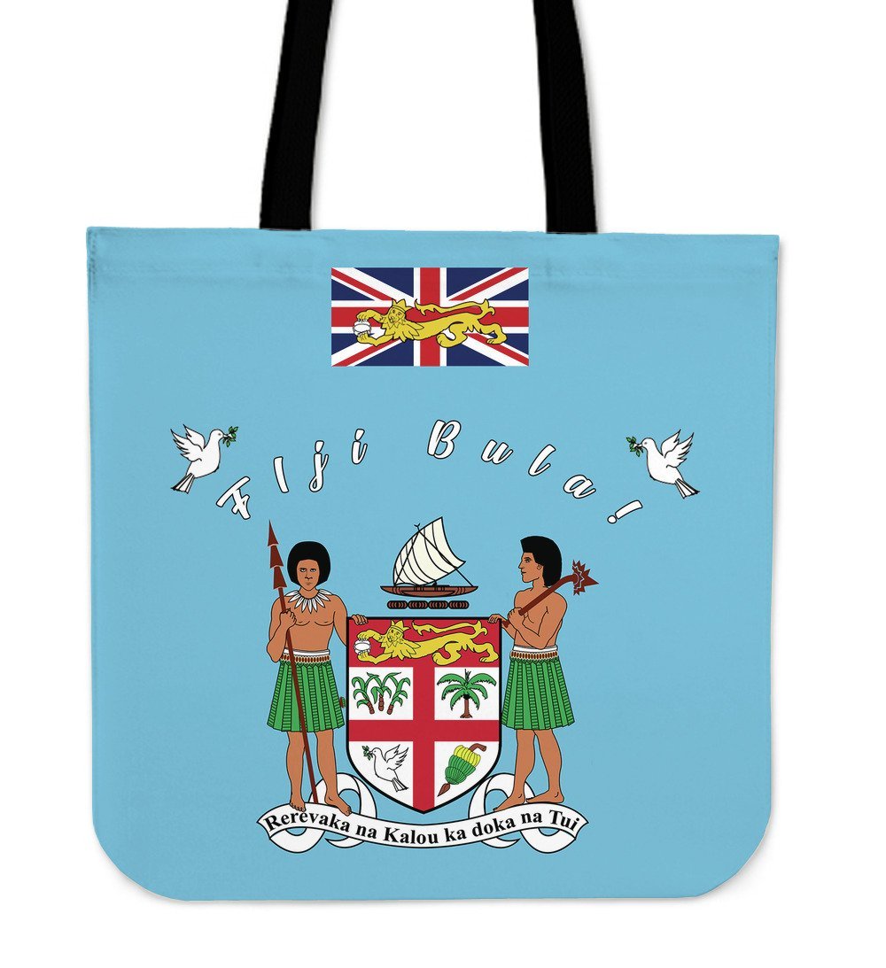 Fiji Tote Bag Coat Of Arms TH5 Tote Bag One Size Blue - Polynesian Pride