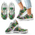 Hawaii Hibiscus And Plumeria Green Sneaker Kid's Sneakers White - Polynesian Pride