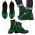 Hawaii Leather Boots - Tribal Green Green - Polynesian Pride