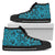 Polynesian High Top Shoe Grown Blue White Womens High Top Black - Polynesian Pride