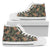 Hawaiian Shoes - Tropical Hibiscus Monstera Leaf High Top Shoes Mens High Top White - Polynesian Pride