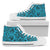 Polynesian High Top Shoe Grown Blue White Mens High Top White - Polynesian Pride