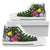 Tokelau High Top Shoes - Turtle Plumeria Banana Leaf Unisex White - Polynesian Pride