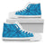 Polynesian High Top Shoe Blue Mens High Top White - Polynesian Pride