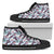 Hawaiian Shoes - Tropical Monstera Leaf High Top Shoes Womens High Top Black - Polynesian Pride