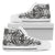 Polynesian Tribal High Top Shoe White And Black Womens High Top White - Polynesian Pride