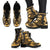 Hawaii Leather Boots - Polynesian Tattoo Gold - Polynesian Pride