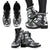 Nauru Leather Boots - Polynesian Tattoo Black - Polynesian Pride