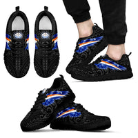 Marshall Islands Sneakers - Marshall Islands Seal & Flag Wing - A8 Men's Sneakers - Black Sole - Polynesian Pride