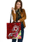 CNMI Tote Bags - Turtle Plumeria (Red) Tote Bag One Size Art - Polynesian Pride