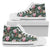 Hawaiian Shoes - Tropical Monstera Leaf Red High Top Shoes Mens High Top White - Polynesian Pride