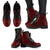 Marshall Islands Leather Boots - Tribal Red - Polynesian Pride