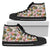 Hawaiian Shoes - Tropical Pineaapple High Top Shoes Mens High Top Black - Polynesian Pride