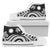 Nauru High Top Canvas Shoes - White Tentacle Turtle Unisex White - Polynesian Pride