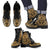 American Samoa Leather Boots - Tribal Gold Gold - Polynesian Pride