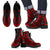 Guam Leather Boots - Polynesian Tattoo Red Red - Polynesian Pride