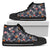 Hawaiian Shoes - Tropical Grey High Top Shoes Womens High Top Black - Polynesian Pride