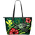 Hawaii Polynesian Leather Tote Bag - Green Turtle Hibiscus Green - Polynesian Pride