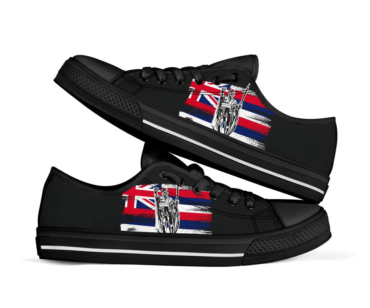Hawaii King Flag Low Top Shoe White - Polynesian Pride