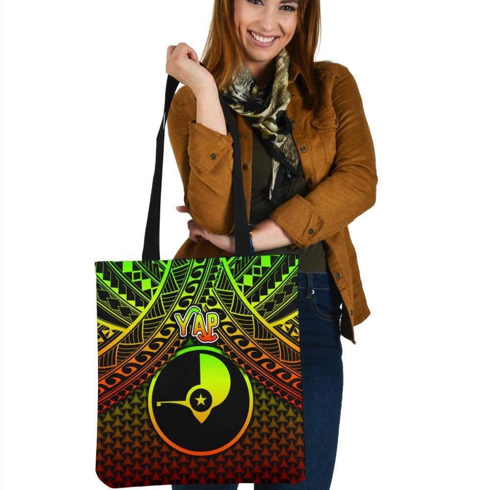 Polynesian Yap Personalised Tote Bags - Reggae Vintage Polynesian Patterns Tote Bag One Size Reggae - Polynesian Pride