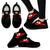 Tonga Sneakers - Tonga Flag Coat Of Arms & Wings Black & White - A0 Women Black - Polynesian Pride